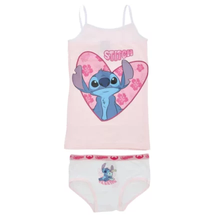 Nærfatasett Stitch bleikt og hvítt